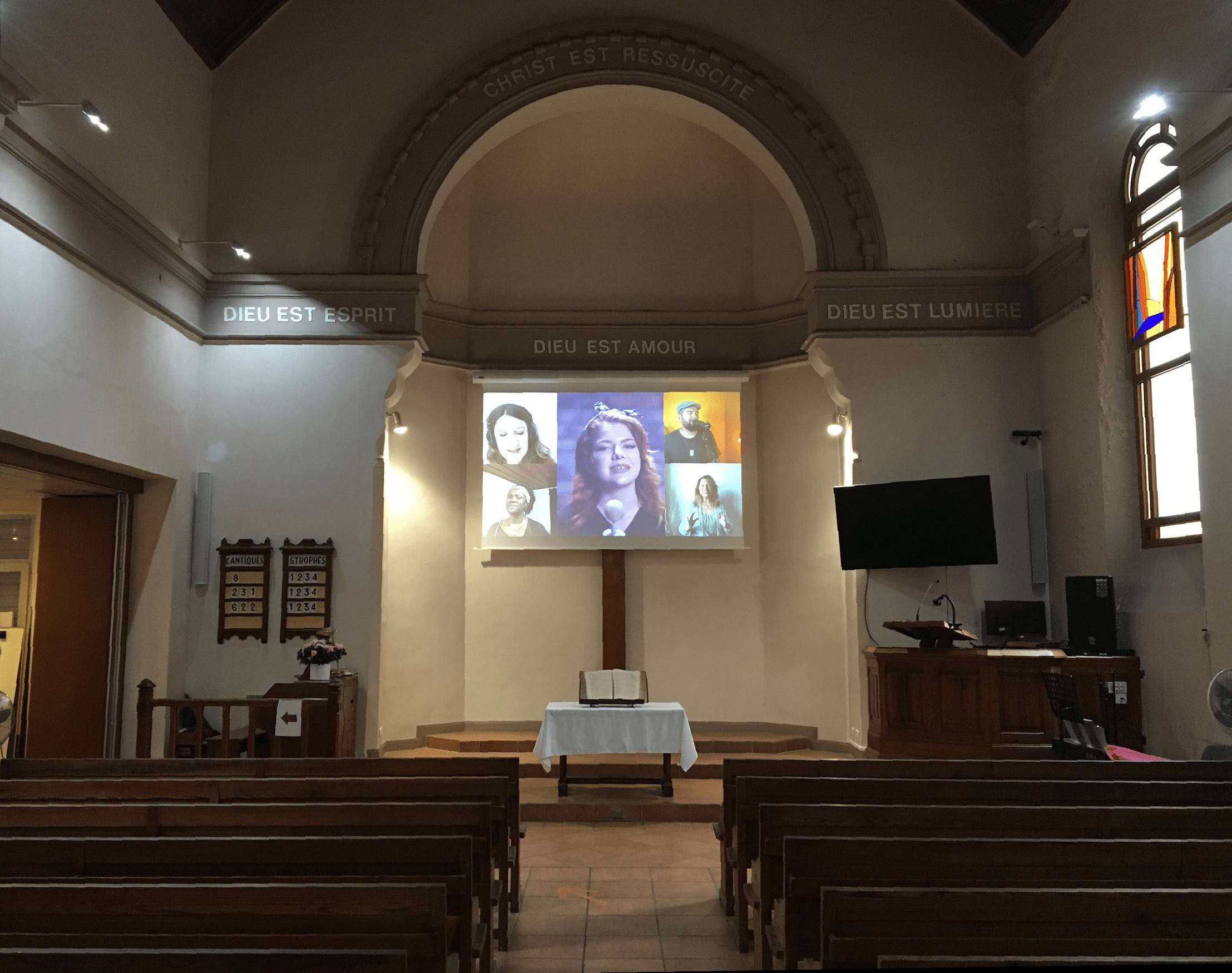 Un système audio-vidéo complet pour l’église protestante unie d’Antibes